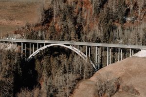 Photo canvas painting with bridges