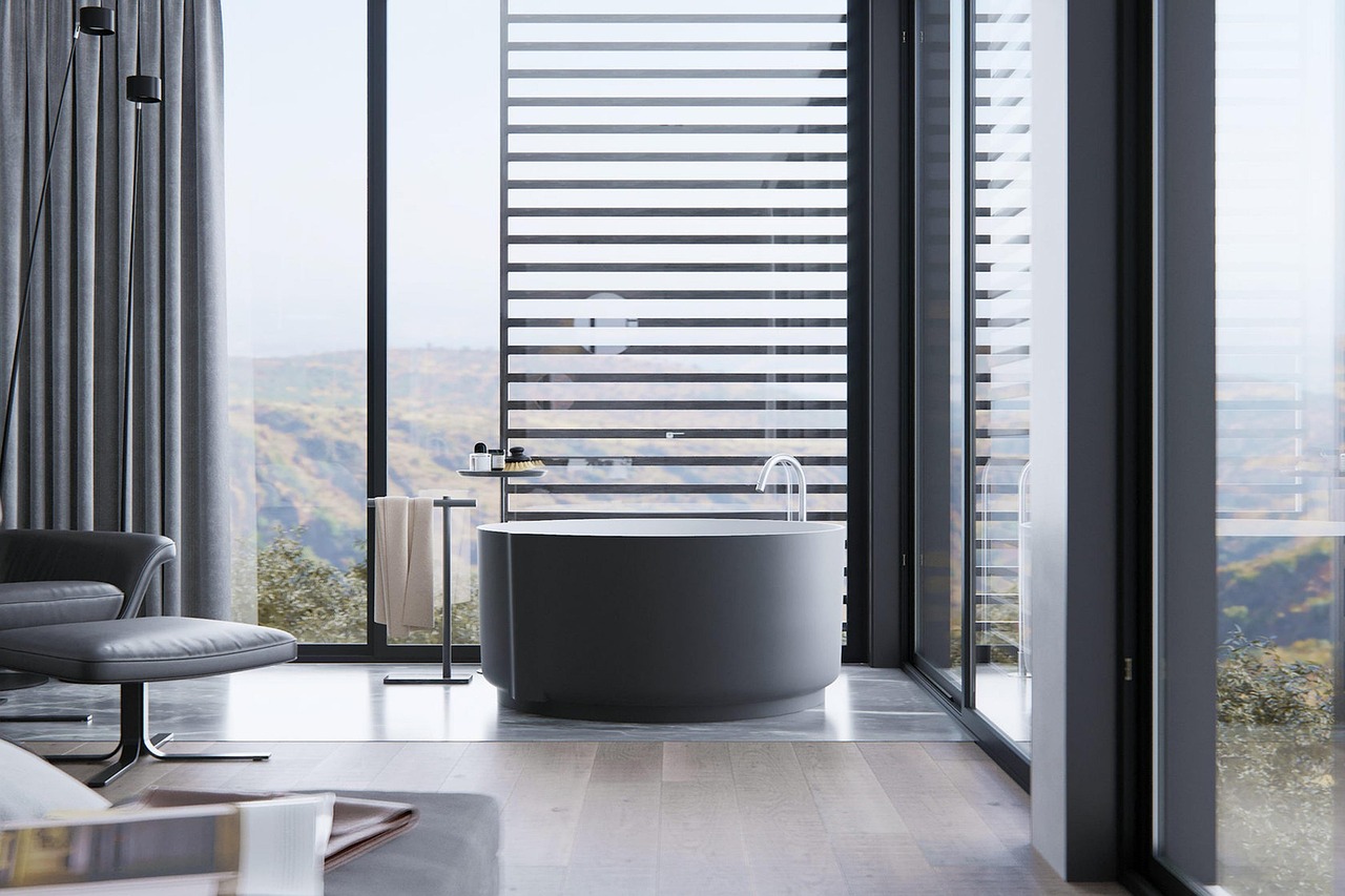 Modern toilet met grappige badkamerstickers. Modern toilet met grappige badkamerstickers.